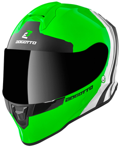 Шлем Bogotto V151 Wild-Ride со съмной подкладкой, зеленый/черный/белый