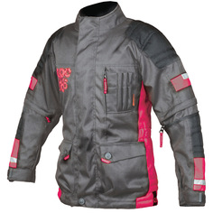 Детская текстильная куртка Booster Candid-Y водонепроницаемая, черный/розовый