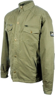 Мотоциклетная рубашка Bores Military Jack Olive с длинным рукавом, зеленый
