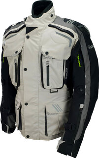 Мотоциклетная текстильная куртка Bores Eduardo с регулируемым воротником, белый/черный