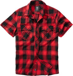 Рубашка Brandit Checkshirt с коротким рукавом, красный/черный