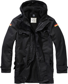 Куртка Brandit BW Parka Flag с капюшоном, черный