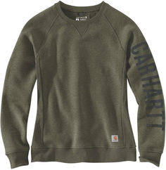 Свитшот женский Carhartt Clarksburg Crewneck, оливковый