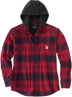 Рубашка Carhartt Flannel Fleece Lined Hooded, красный