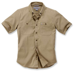 Рубашка с коротким рукавом Carhartt Rugged Flex Rigby Work, темно-бежевый