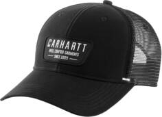 Шапка Carhartt Mesh-Back Crafted Patch, черный