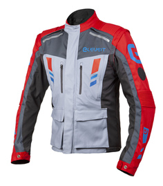 Куртка Eleveit Mud Maxi мотоциклетная текстильная, серый/красный