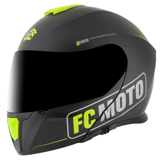 Шлем FC-Moto Novo Straight, черный/желтый