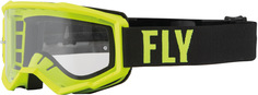 Очки Fly Racing Focus молодежные для мотокросса, черный/желтый