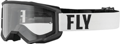 Очки Fly Racing Focus для мотокросса, белый/черный