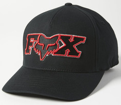 Кепка FOX Ellipsoid Flexfit, черный/красный