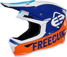 Шлем Freegun XP4 Attack для мотокросса, синий/оранжевый