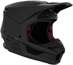 Шлем FOX V1 для мотокросса, черный матовый