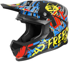 Шлем Freegun XP4 Maniac для мотокросса, черный/желтый/красный