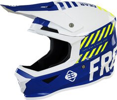 Шлем Freegun XP4 Danger для мотокросса, синий/белый
