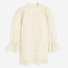 Платье H&amp;M Eyelet Embroidery, кремовый H&M