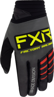 Перчатки FXR Prime 2023 для мотокросса, черный/серый/красный