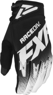 Перчатки FXR Factory Ride Adjustable для мотокросса, черный/белый