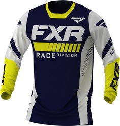 Кофта Джерси FXR Revo MX Gear мотокроссовая, синий/белый/желтый