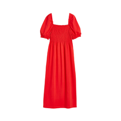 Платье H&amp;M Smocked Jersey, красный H&M