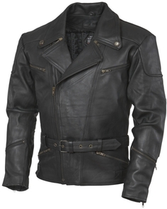 Куртка кожаная GMS Classic мотоциклетная, черный ГМС