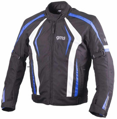 Куртка текстильная GMS Pace мотоциклетная, черный/синий/белый ГМС