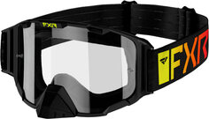 Очки FXR Maverick Clear 2023 для мотокросса, черный/желтый