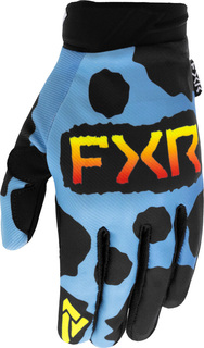 Перчатки FXR Reflex 2023 для мотокросса, черный/синий/желтый