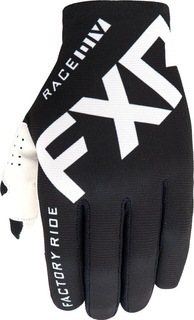Перчатки FXR Slip-On Lite MX Gear для мотокросса, черный/белый