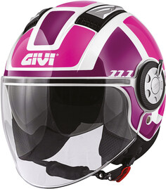 Шлем женский GIVI 11.1 Air Jet-R Class реактивный, розовый