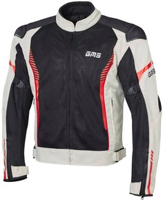 Куртка текстильная GMS Samu Mesh мотоциклетная, серый/черный/красный ГМС