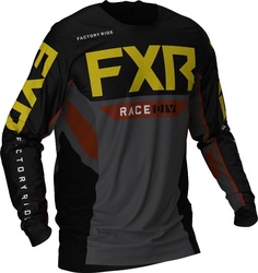 Кофта Джерси FXR Podium Off-Road MX Gear для мотокросса, черный/серый/желтый