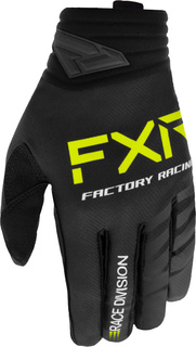 Перчатки FXR Prime 2023 для мотокросса, черный/серый/желтый