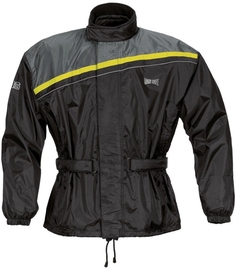 Куртка водонепроницаемая GMS Douglas мотоциклетная, черный/серый/желтый ГМС
