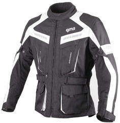 Куртка текстильная GMS Track Light мотоциклетная, черный/белый ГМС
