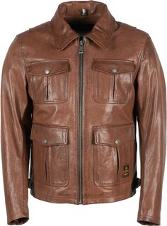 Куртка кожаная Helstons Joey мотоциклетная, коричневый