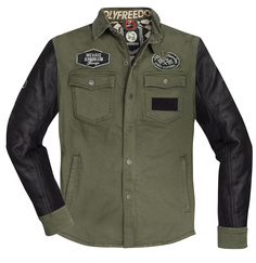 Куртка текстильная HolyFreedom Liutannent Bicolor мотоциклетная, черный/зеленый