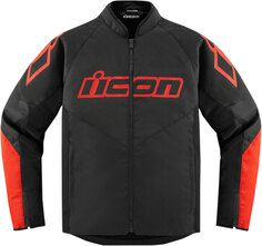 Куртка Icon Hooligan мотоциклетная, черный/красный