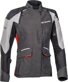 Куртка текстильная Ixon Balder Damen мотоциклетная, черный/серый/красный