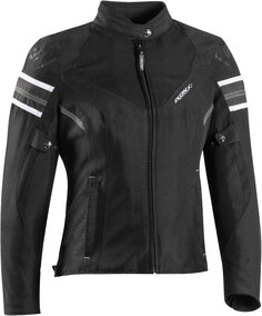 Куртка Ixon Ilana Evo для женщин для мотоцикла Текстильная, черно-бело-серая