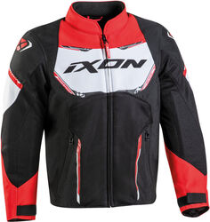 Куртка Ixon Striker Air Детская мотоциклетная текстильная, черно-красно-белая