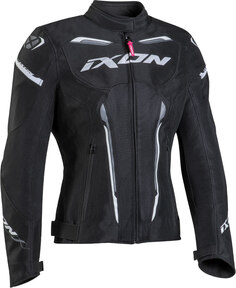 Куртка Ixon Striker WP для женщин для мотоцикла Текстильная, черно-белая
