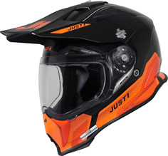Шлем Just1 J14-F Elite для мотокросса, черно-оранжевый