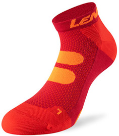 Носки Lenz 5.0 Short Компрессионные, красно-оранжевые