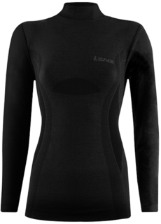 Рубашка Lenz 6.0 Merino Turtle Neck для женщин с длинным рукавом, черная