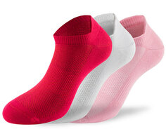 Носки Lenz Performance Sneaker Tech, бело-розово-красный