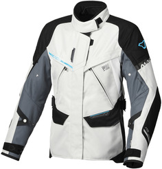 Куртка Macna Mundial водонепроницаемая женская мотоциклетная текстильная, светло-серый/черный