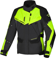 Куртка Macna Mundial водонепроницаемая женская мотоциклетная текстильная, серый/желтый