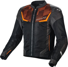Куртка Macna Orcano мотоциклетная текстильная, черный/желто-красный