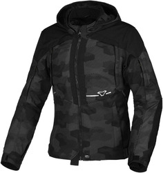 Куртка Macna Territor водонепроницаемая женская мотоциклетная текстильная, черный/серый